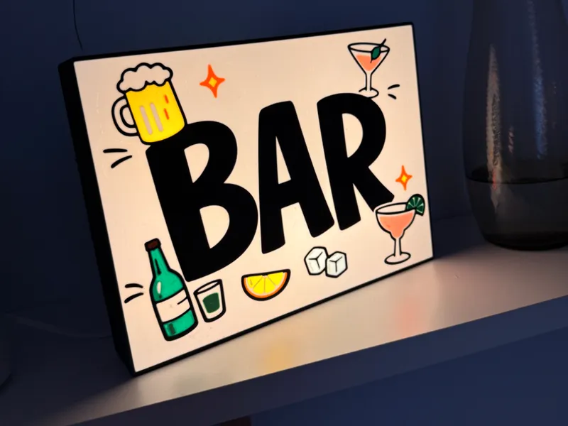 Bar sign Lightbox