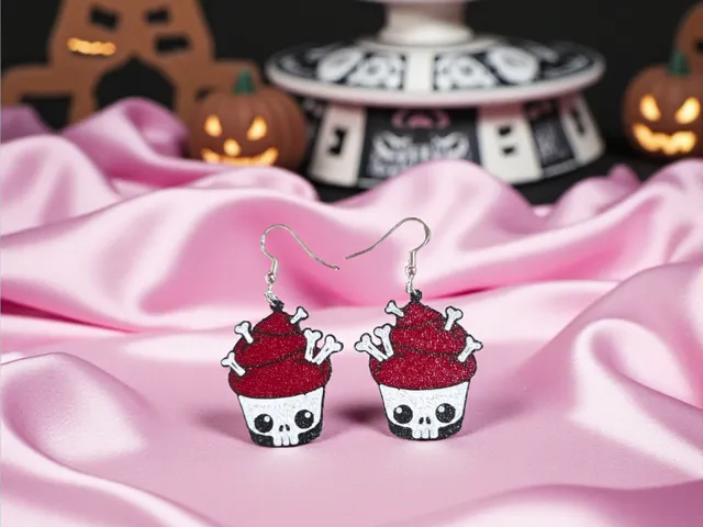 Deadly cupcake earrings