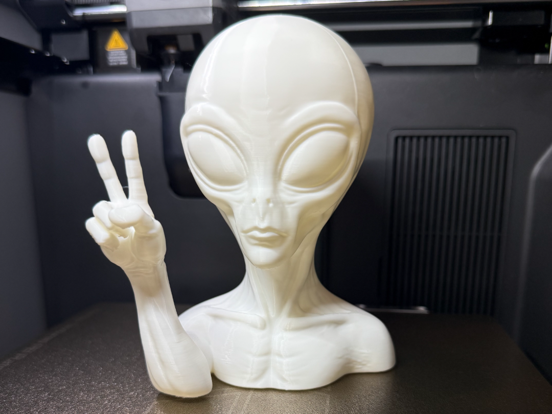 Alien Peace Sign Bust