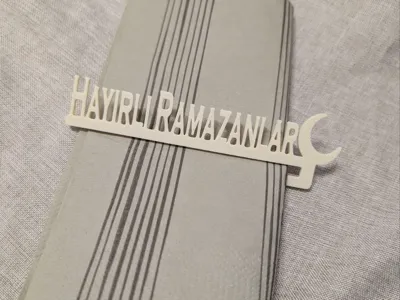Hayirli Ramazan ramadan mubarak serviettenklammer 