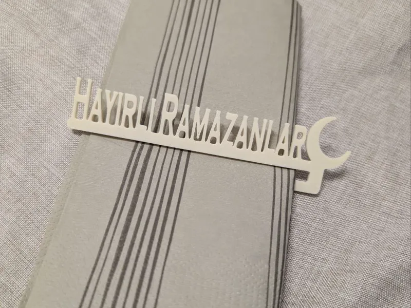 Hayirli Ramazan ramadan mubarak serviettenklammer 