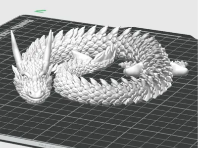 Articulated Dragon with Brim