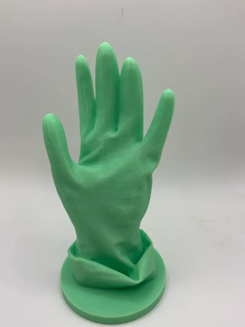 Rolled Kitchen Glove on Stand