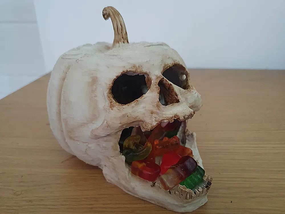 DECHOUS 1pezzi Vaso Decorativo Forma Di Teschio Resina Per Halloween Portavaso Unico Per Piante Decorazione Desktop Per Atmosfera Festiva Materiale Resistente e
