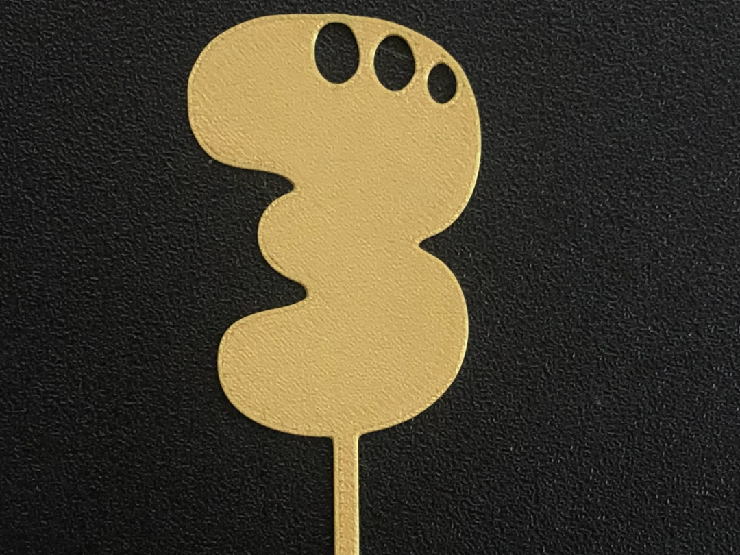 cake topper three