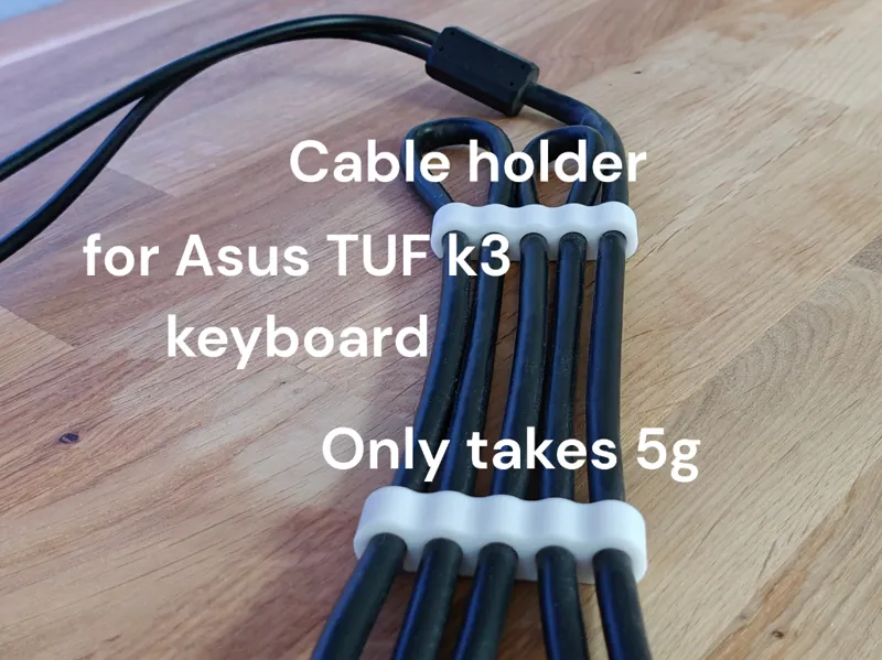 Cable holder for Asus TUF K3 keyboard