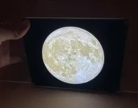 0.08mm layer for the moon; 0.20mm for other parts; 100% infill