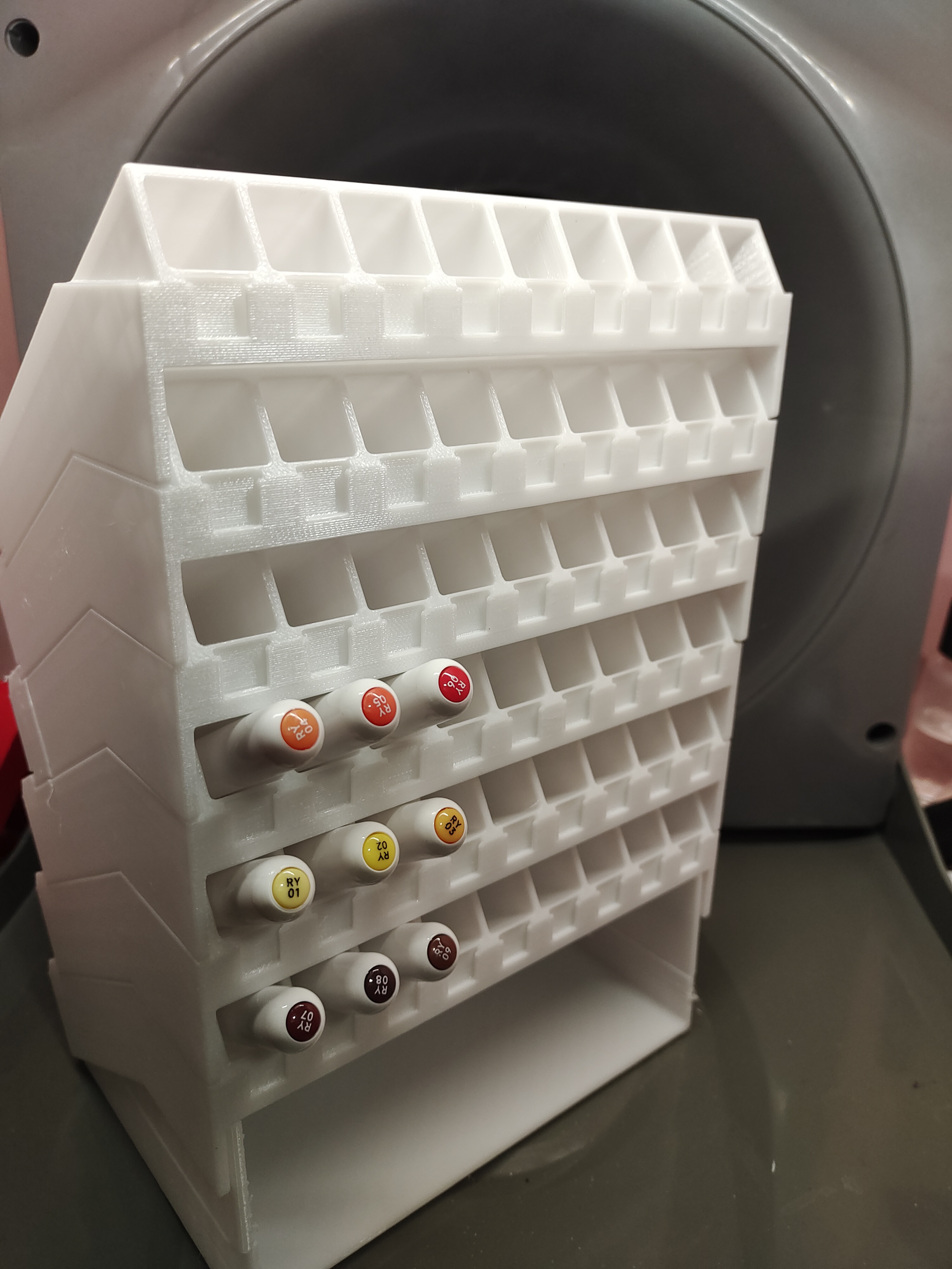 Miniatura 2 do modelo 3D 可堆叠丙烯马克笔笔筒v3