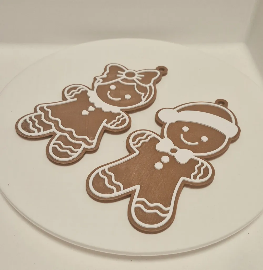 Gingerbread figure pendants as decor - Free 3D Print Model - MakerWorld