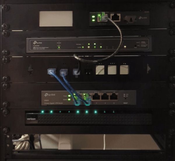 Miniature TP-Link Omada Server Rack