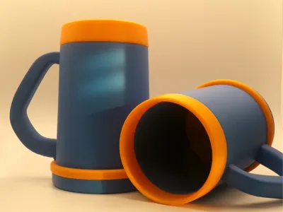 minimalist beer or cold drink mug