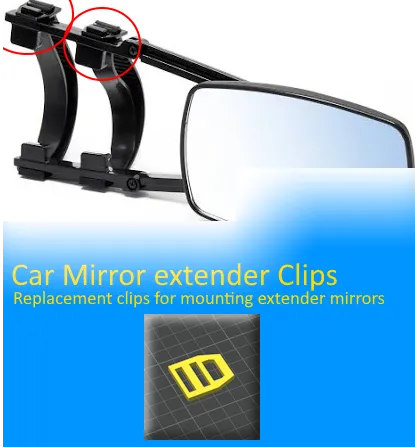 Car Mirror extender mounting clips