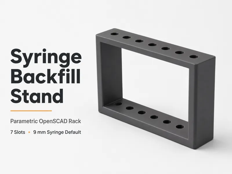 Parametric Syringe Backfill Stand –Adjustable Rack