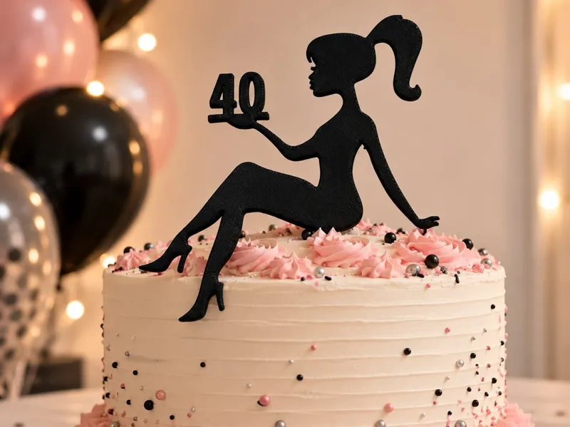 Topper para Torta de cumpleaños numero 40