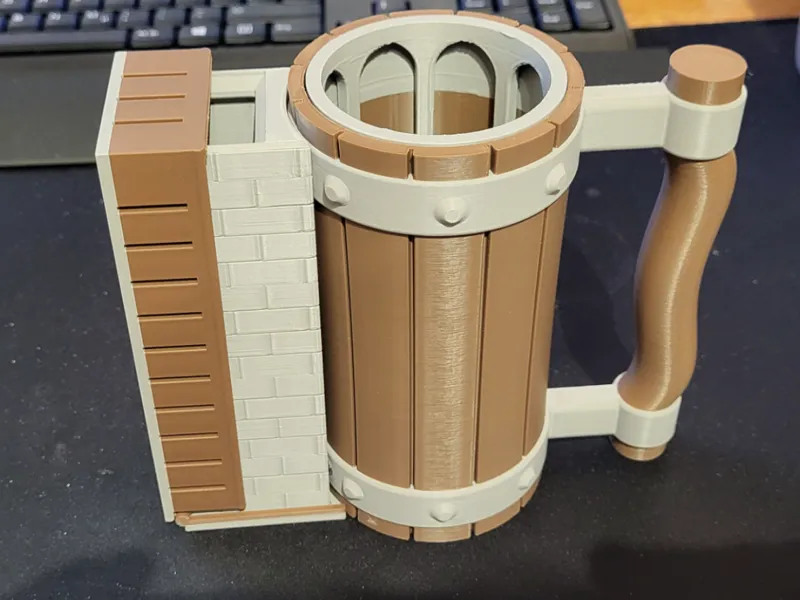 Dwarven Mug & Magnetic Dice Tower - Foldable Base