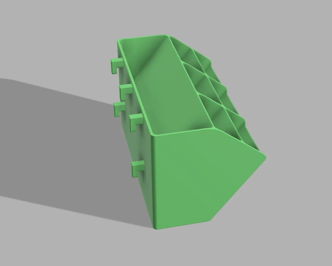 Miniatura 1 do modelo 3D 洞洞板倾斜收纳盒(适合多种洞洞板及贴墙)