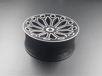 Black and Chrome Spoked Wheel