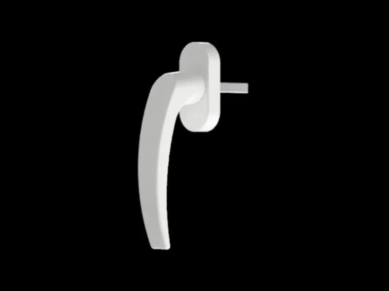 Universal handle for PVC/ALU windows