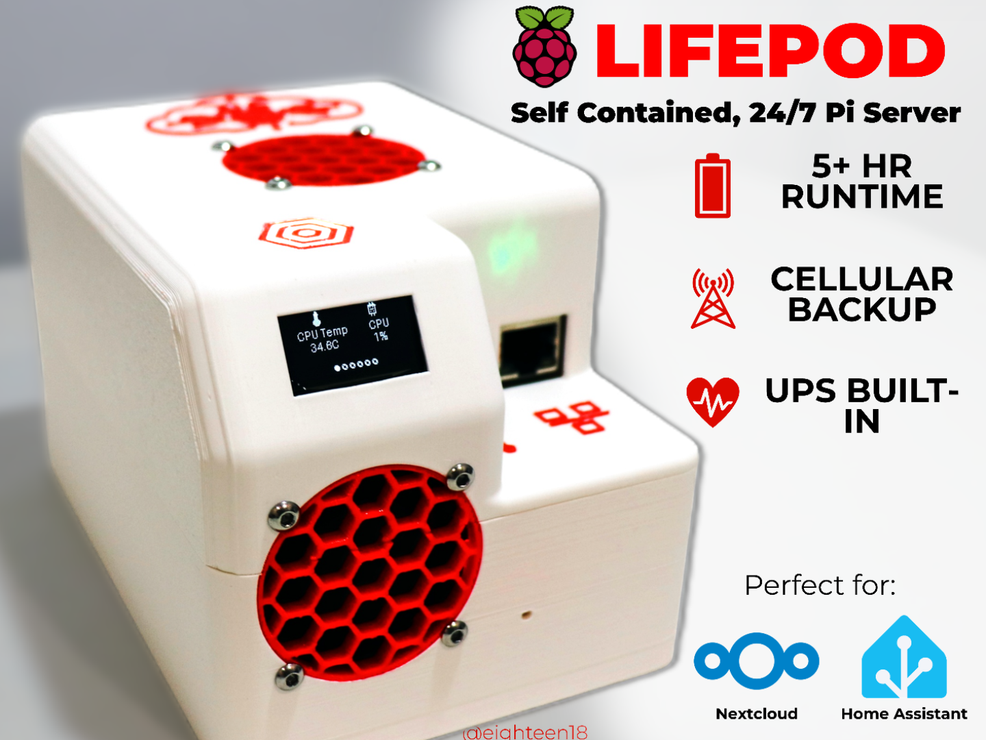 Lifepod: a Raspberry Pi With Built-in UPS