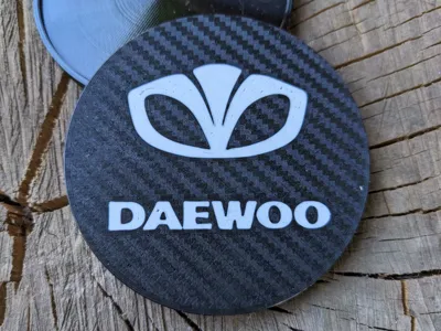 Daewoo overlay for plastic wheel cap