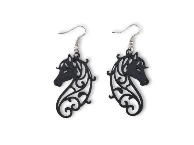 Horse Head Earrings filigree