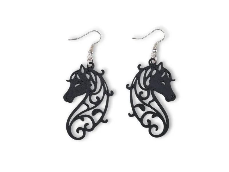 Horse Head Earrings filigree