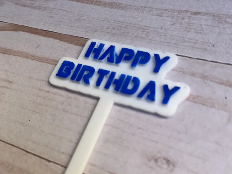Happy Birthday Cake / Cupcake Topper N2