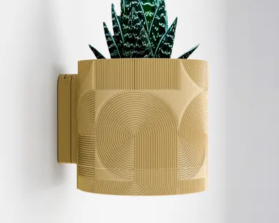 Boho Wall Planter with Removable Drip Tray - Free 3D Print Model ...