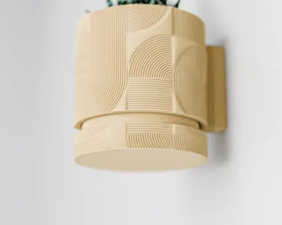 Boho Wall Planter with Removable Drip Tray - Free 3D Print Model ...