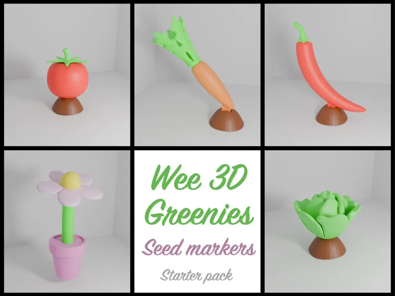 Wee-3D-Greenies | Seed markers | Starter pack