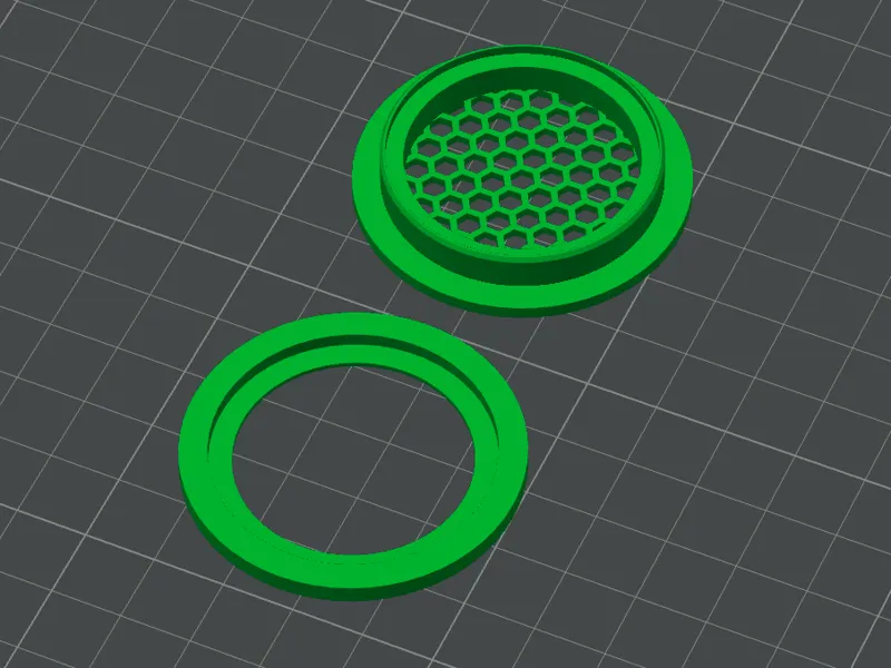 Rejilla de ventilacion hexagonal (escalable)