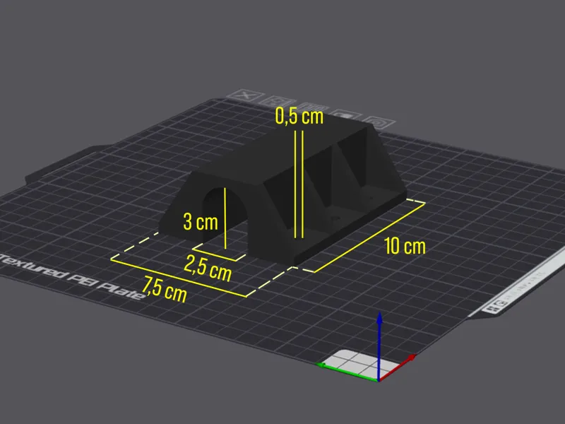 Wall bracket for tubular 25mm