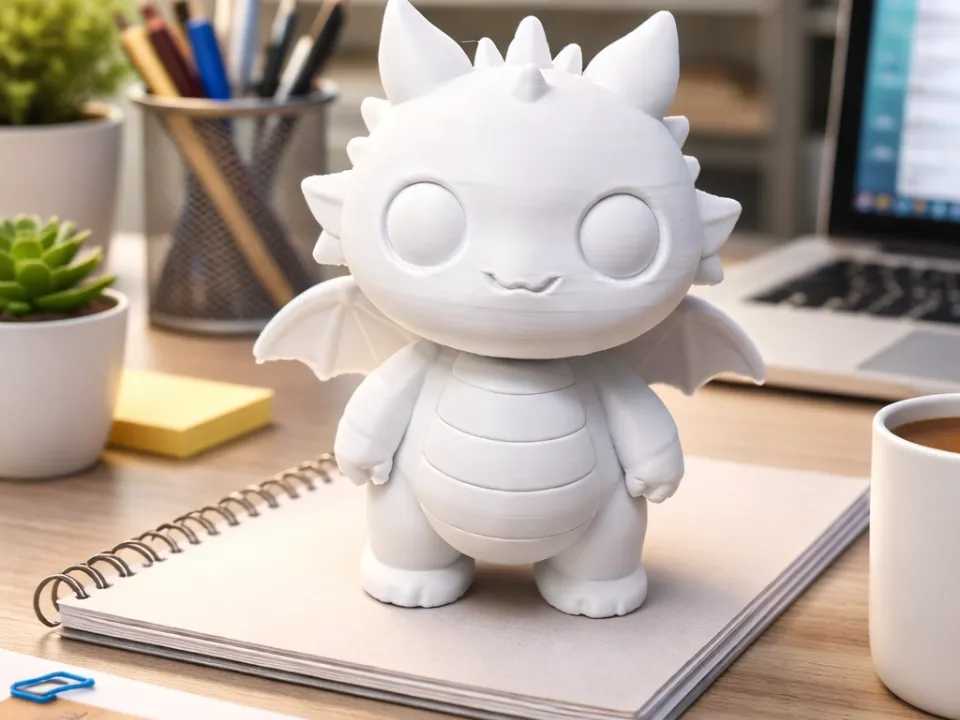Cute Baby Dragon Figurine – High Quality 3D Print - Free 3D Print Model ...
