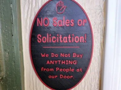 No Soliciting Sign
