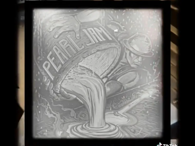 Pearl Jam Pittsburgh 2013 Poster Lithophane