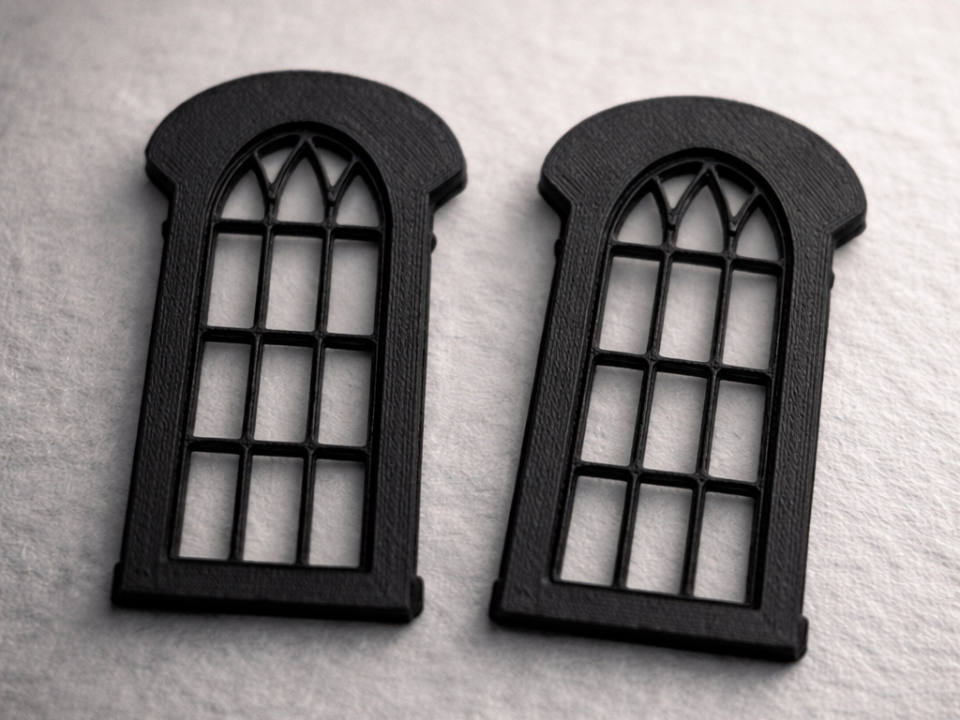 Miniature Victorian Dollhouse Window