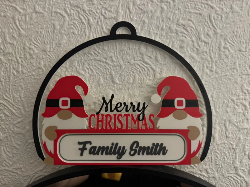 Interchangeable Christmas Door Gnom Sign 