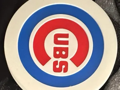 Coasters With Cubs Logo Inlay