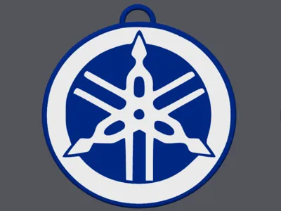 round yamaha keychain