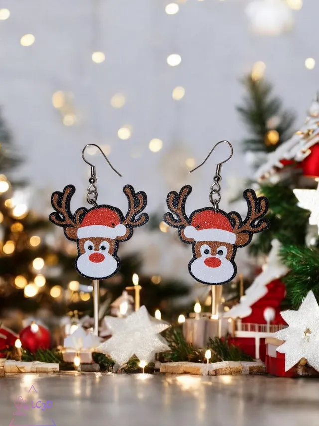 Cute baby reindeer earrings