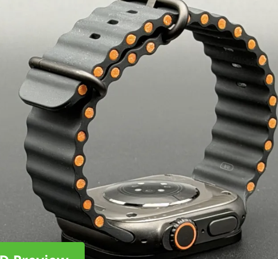 Miniatura 3 do modelo 3D Apple Watch Ocean Band Inserts