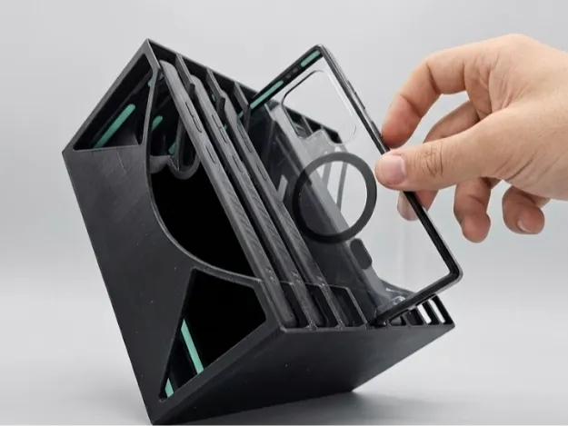 Phone Case Organizer Stores 8 Cases Wall Mountable