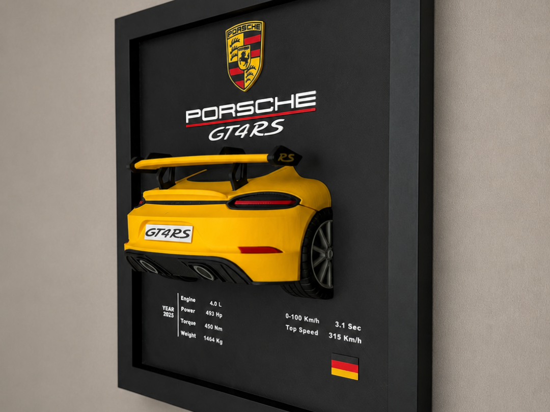 Porsche Gt4 RS Wallframe Picture 3D model