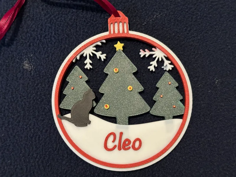 Christmas 2024 Personalize Ornament for Cats