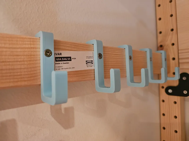 IKEA IVAR Shelf Hook – with Screw Mount & Spacer