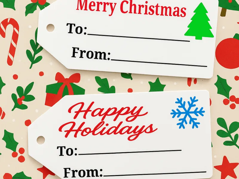Christmas Present Name Tags