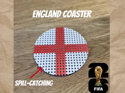 England Spill-Catching Coaster