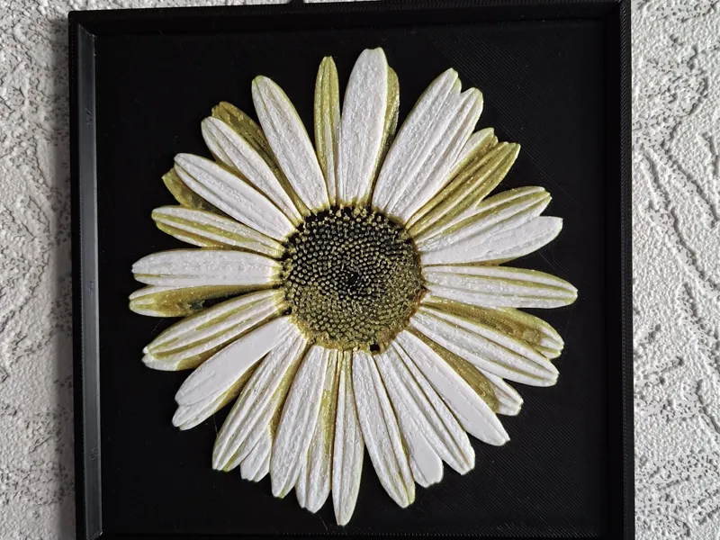 Margeriten Blüte Bild zum Aufhängen (15x15cm)