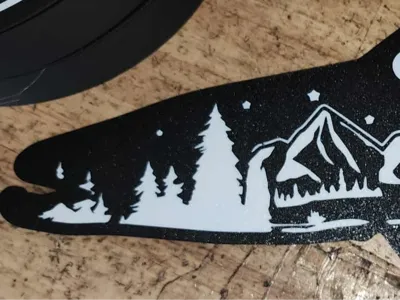 Steelhead Mountain Wall Art Led Light, Fishing
