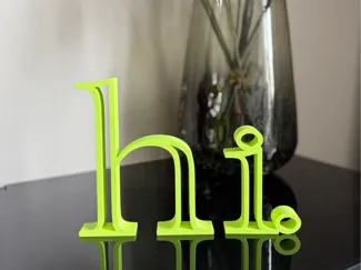 Schriftzug "hi" Kontur